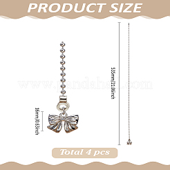 4 pz. ciondoli in lega con fiocco&nbsp;HJEW-LP00046