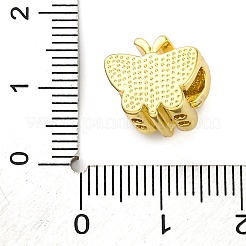 Rack-Plattierung Messing Micro Pave Kubisch Zirkonia European Beads&nbsp;KK-Z081-14