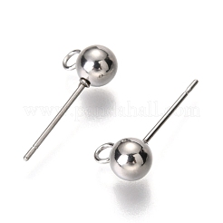 Boucles d'oreilles à tige en acier inoxydable 304 de couleur originale&nbsp;X-STAS-C018-23P-01