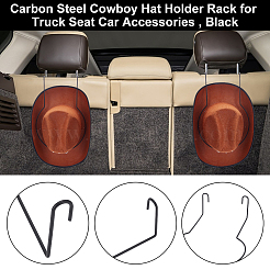 Cowboyhuthalter aus Kohlenstoffstahl für LKW-Sitz-Autozubehör&nbsp;AJEW-WH0696-095