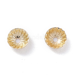 Chapeau de perle en laiton de placage de crémaillère&nbsp;KK-F827-02B-G