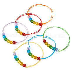 6 Stück Glasperlen-Armbänder&nbsp;BJEW-TAC0038