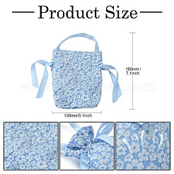 Stoff-Hochjacquard-Blumenzucker-Geschenkbeutel mit Kordelzug und Griff&nbsp;ST-CJ0004-01A