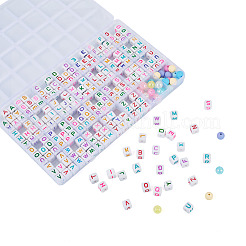 264 Stück 28 Stile undurchsichtige und transparente Acrylperlen&nbsp;OACR-TA0004-78