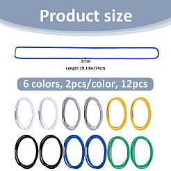 12 pz 6 fasce elastiche colorate per sacchetti della spazzatura per bidoni della spazzatura&nbsp;FIND-FH0017-03