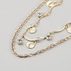 Taillengürtelkette aus Legierung mit Zirkonia&nbsp;AJEW-WH20059-42G
