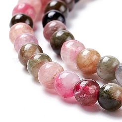 Fili di perle di tormalina multicolore naturale&nbsp;G-G446-4mm-03