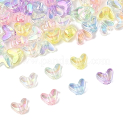 98 Stück 7 Farben UV-beschichtete transparente Acrylperlen&nbsp;MACR-FS0002-17