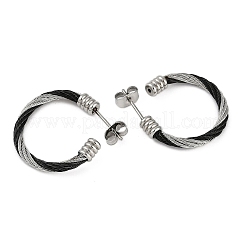 Ohrstecker aus gedrehtem Edelstahl 304 für Damen&nbsp;EJEW-M023-07C