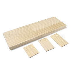Ohrring-Präsentationskartenständer aus Holz mit 3 Steckplatz&nbsp;LS-EDIS-R027-01B-03