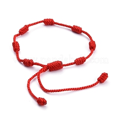 7 Knoten Glücksarmbänder&nbsp;BJEW-JB05252-03
