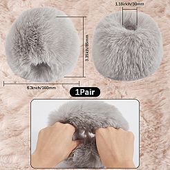 Guanti da braccio con maniche lunghe in pelo di coniglio imitazione da donna&nbsp;AJEW-WH20018-34D