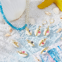 20 pendentif en coquillage cauri naturel avec fil de cuivre&nbsp;FIND-SC0014-75