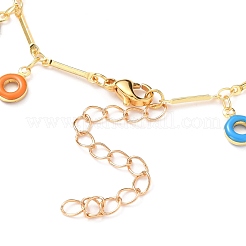 Cavigliere con ciambella smaltata in ottone&nbsp;AJEW-AN00344-01