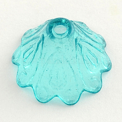 Transparenten Acryl-Blume Perlenkappen&nbsp;X-TACR-Q004-M01