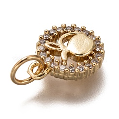 Ciondoli in ottone zirconi chiari micro pavé&nbsp;ZIRC-C020-57G