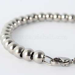 Anlaufgeschützte Perlenarmbänder aus Edelstahl 304&nbsp;LS-BJEW-N240-16P