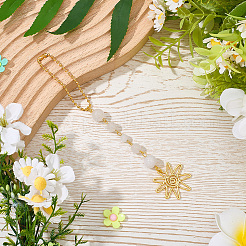 1 pendentif décoratif en alliage en forme de soleil pour voiture&nbsp;HJEW-CN0001-46