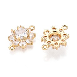 Verbindungsanhänger mit durchsichtigem Zirkonia-Pavé aus Messing&nbsp;X-KK-N284-14G