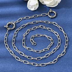 4 mm lange Büroklammerketten aus Edelstahl 201 für Damen und Herren&nbsp;NJEW-K302-24P