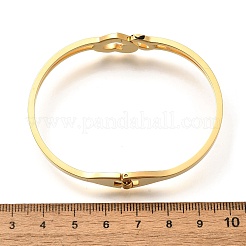 Brazaletes con bisagras de acero inoxidable 304 para mujer&nbsp;BJEW-F474-37G-01