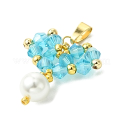 Perle di conchiglia pendenti in vetro&nbsp;PALLOY-MZ00432-03