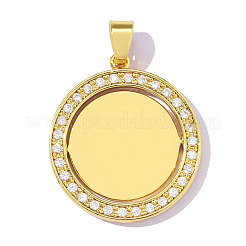 Pendentifs en laiton zircon cubique transparent&nbsp;CU-A26-06-01-44G