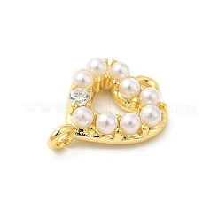 Charms connettore in ottone chiaro con zirconi cubici con placcatura a cremagliera&nbsp;KK-S396-06B
