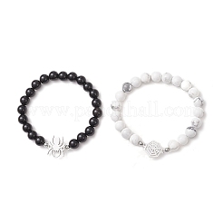 2 Stück Halloween 201 Edelstahl-Gliederarmbänder&nbsp;BJEW-TA00666