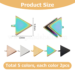 10 pieza de pendientes de puño de acero inoxidable 304 de 5 colores&nbsp;EJEW-HS0001-43B