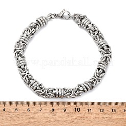 Bracelets à chaîne byzantine en acier inoxydable 304 pour femmes et hommes&nbsp;BJEW-R018-14P
