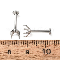 304 Edelstahl-Krappenfassungen für Ohrringe&nbsp;SA-CBA8B85-11D-03