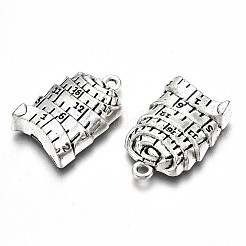 Tibetischer stil Aluminium Anhänger & Charms&nbsp;LS-TIBE-S323-077AS-RS