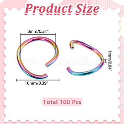 100 anneau de jonction ouvert en acier inoxydable 304&nbsp;STAS-ME0003-78B
