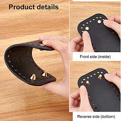 6pcs 6 style pu cuir tricot crochet sacs ongles fond shaper pad&nbsp;DIY-PH0009-51