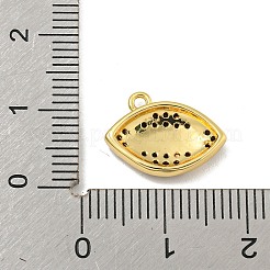 Porte micro ouvrent pendentifs zircone cubique en laiton de placage&nbsp;KK-P277-11G