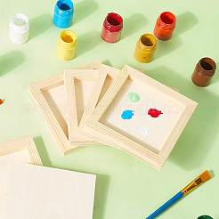 Marco de fotos de arcilla con decoración de madera para niños DIY&nbsp;WOOD-WH20008-07E