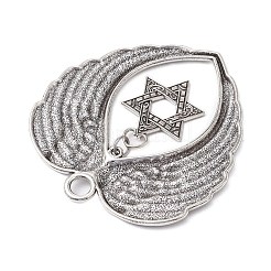 6pcs 6 styles ailes style tibétain alliage gros pendentifs&nbsp;HJEW-JM02311