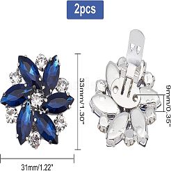 2 Stück abnehmbare Glas-Strass-Schuhdekoration&nbsp;DIY-FG0003-29