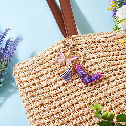 Porte-clés pendentif papillon en résine&nbsp;KEYC-TAC0034-03L