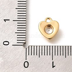 Breloques en laiton avec zircone cubique de micro pave&nbsp;KK-C085-20G