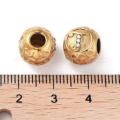 Perles européennes en strass en acier inoxydable 304 avec placage ionique (IP)&nbsp;STAS-A092-10J-G