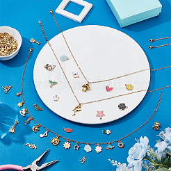 Kit fai da te per realizzare collane e bracciali con ciondoli in lega e catena in acciaio inossidabile 304&nbsp;DIY-PH0032-25