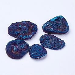 Galvanische natürliche druzy Achat Perlen&nbsp;G-P252-01