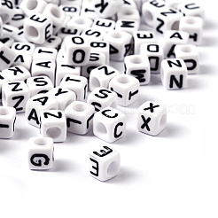 Lettera perline europee acriliche&nbsp;X-OPDL-R050-10mm