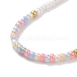 Chaînes de perles de taille élastique en perles de rocaille de verre&nbsp;NJEW-C00021-01