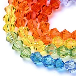 Brins de perles de verre de couleur dégradé transparent&nbsp;GLAA-F131-01C-07
