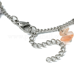Chakra-Thema-Armbänder mit natürlichen und synthetischen Nugget-Mischedelsteinen&nbsp;BJEW-TA00401
