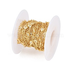 Chaînes à maillons en forme de cœur en zircone cubique transparente&nbsp;CHC-G016-04G