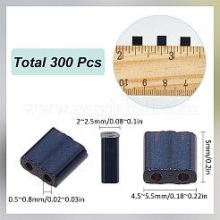 300 Stück 2-Loch-Saatperlen aus undurchsichtigem Glas&nbsp;SEED-SC0001-19